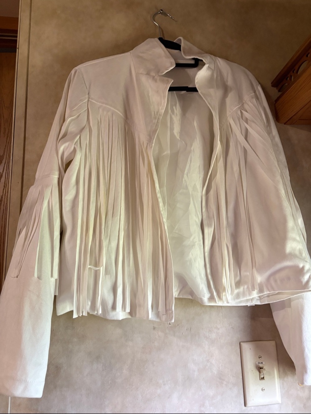 White Fringe  Jacket